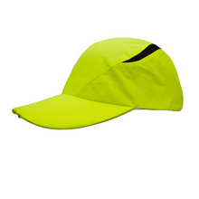 Load image into Gallery viewer, SPIbeams Running Cap Lime with front and rear lights