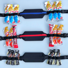 Load image into Gallery viewer, Spibelt Energy Running Belt with 6 Energy Gel loops Black with gels