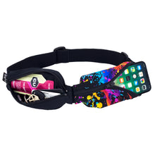 Load image into Gallery viewer, Spibelt Glide running belt black and rave
