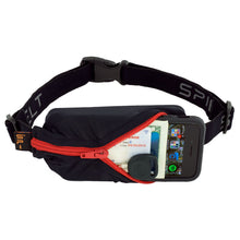 Load image into Gallery viewer, Spibelt Energy Running Belt with 6 Energy Gel loops Black with red zip

